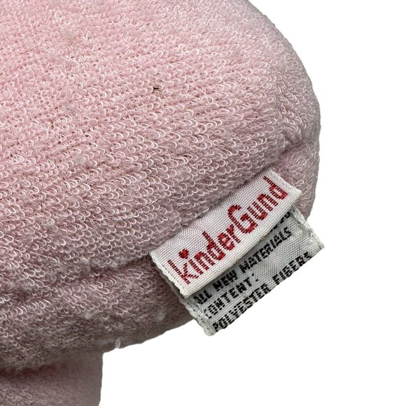 KinderGund Rattle Teddy Bear Pink Polka Dot Feet Stuffed Animal Embroidered Eyes - Picture 5 of 11